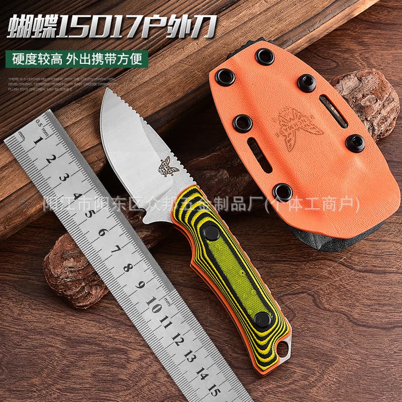 Butterfly 15017 Outdoor Knife High Hardness Camping Survival Knife Survival Equipment Hunting Knife Multifunctional Diving Straight Knife