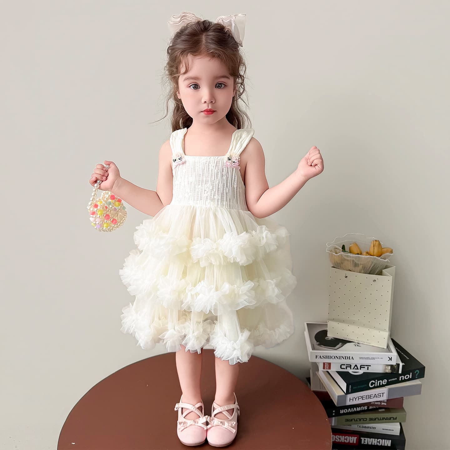 Girls Summer Dress 2026 New Fashionable Children's Sleeveless Vest Dress Baby Girls Mesh Princess Dress