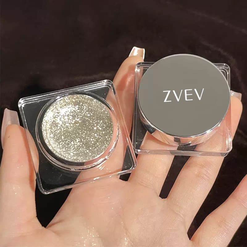 ZVEV Sparkle Shift Eyeshadow Glitter Gel Shift Sparkle Fine Glitter Pearl Highlight Shift Black Female Z144