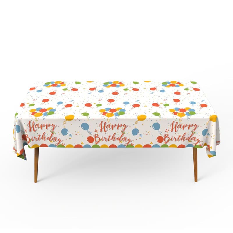 Birthday Party Disposable PE Tablecloth Oil-Proof Waterproof Children's Day Scene Decoration Spring Outing Cartoon Theme Decor