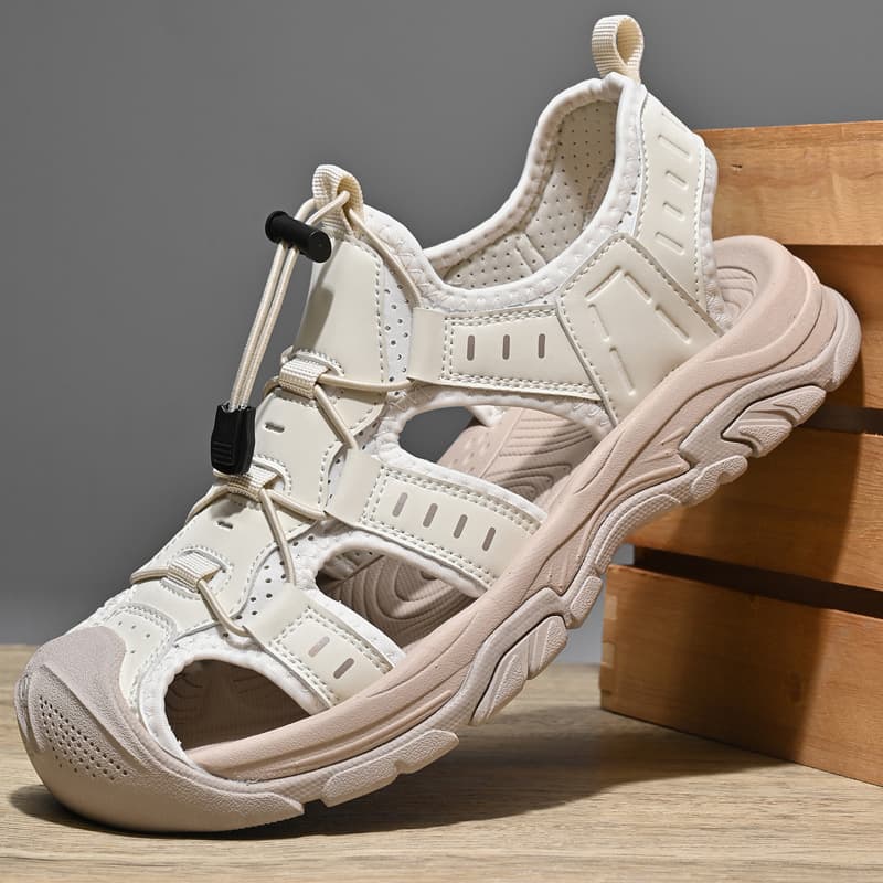 Cross-border Large Size Casual Cowhide Sandals Men's Summer Beach Shoes, Outdoor Sports Sandals, Hiking Sandals, River Trekking Shoes