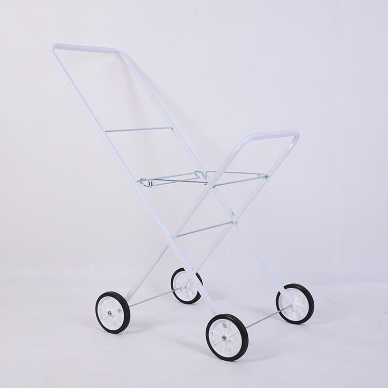 Patio Clothes Drying Rack, Floor-Standing, Foldable, Pushable, Indoor-Outdoor, Telescopic, Movable, Foldable Laundry Cart