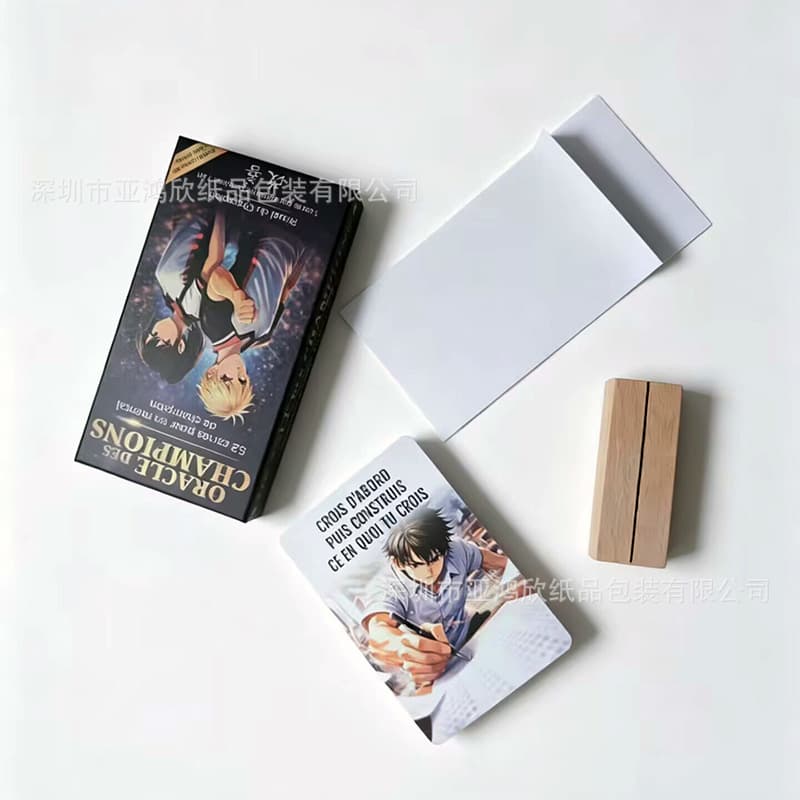 Custom educational flash cards from source factory, custom logo, wooden stand, personalized communication cards