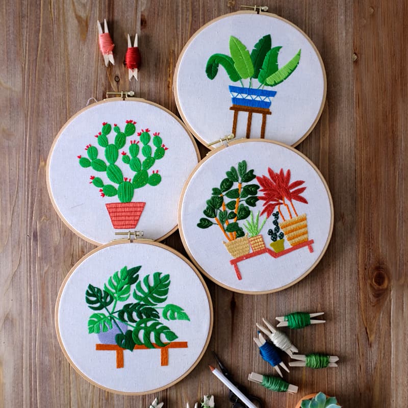Cherish Handmade Embroidery DIY Material Kit: European Style Floral Embroidery Home Decor Beginner Kit