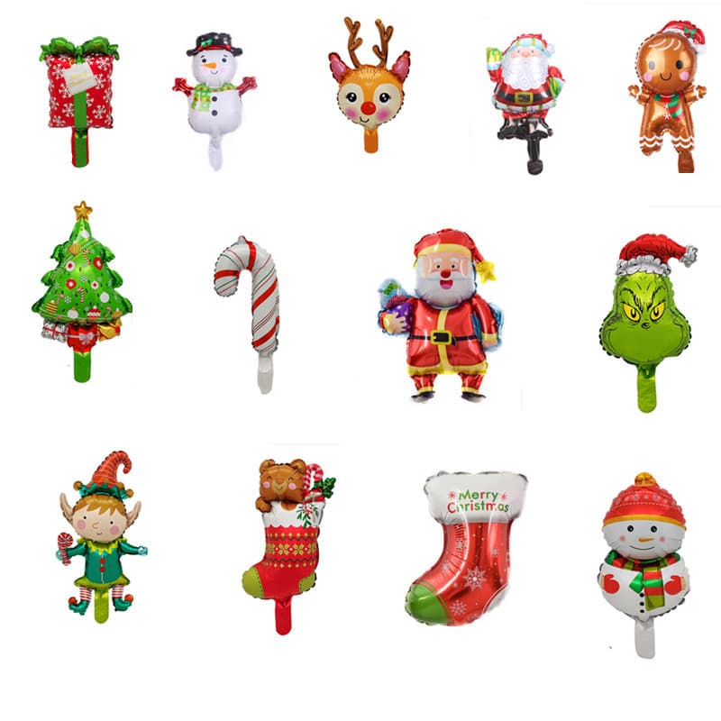 Mini Christmas Tree Christmas Snowman Balloons Christmas Party Layout Balloons Mini Christmas Aluminum Film Balloons