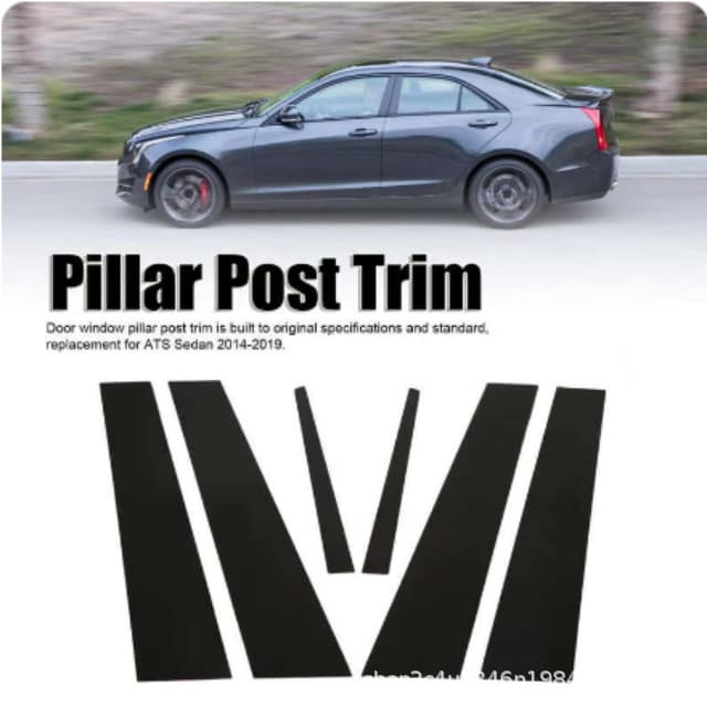 Fit for Cadillac XT5 XT4 XTS CT6 Modified Window Trim CT5 CT4 SRX ATS-L Glossy Black Center Pillar Sticker