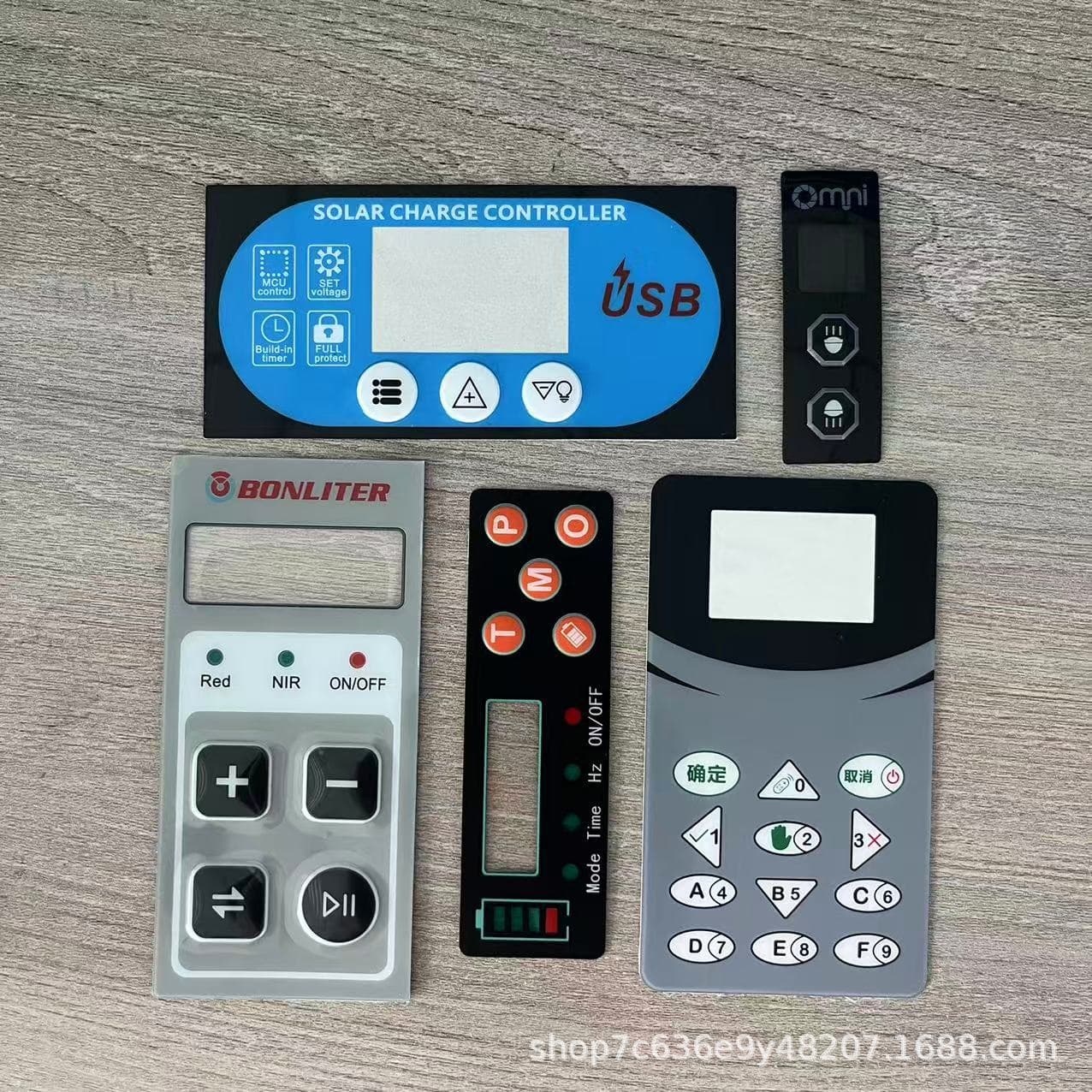 Direct manufacturer high-quality PVC membrane switches, waterproof panels with convex button stickers, instrument touch supports sampling