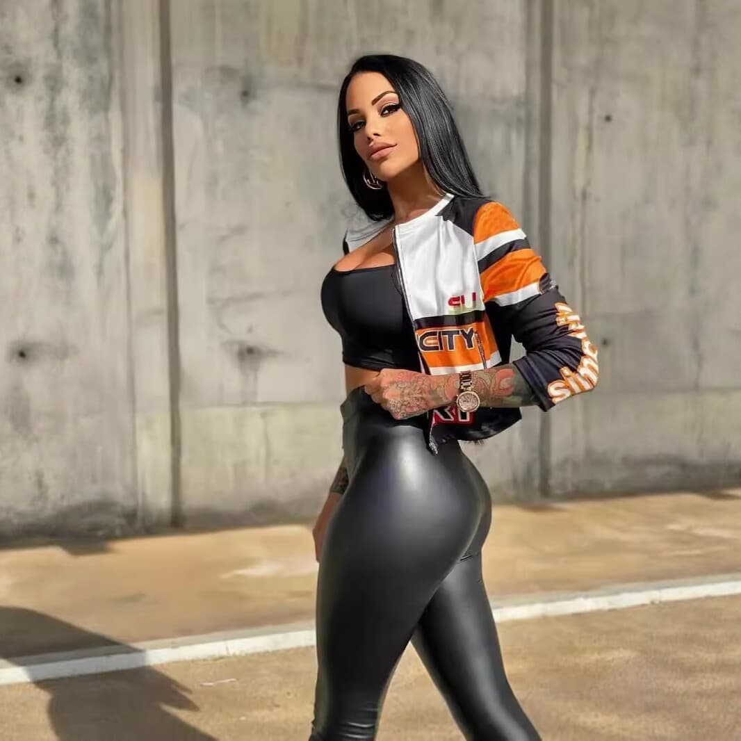 2025 European and American new style high waist shiny leather tight leggings for women elastic slim fitness pants sexy hot girl style cross-border