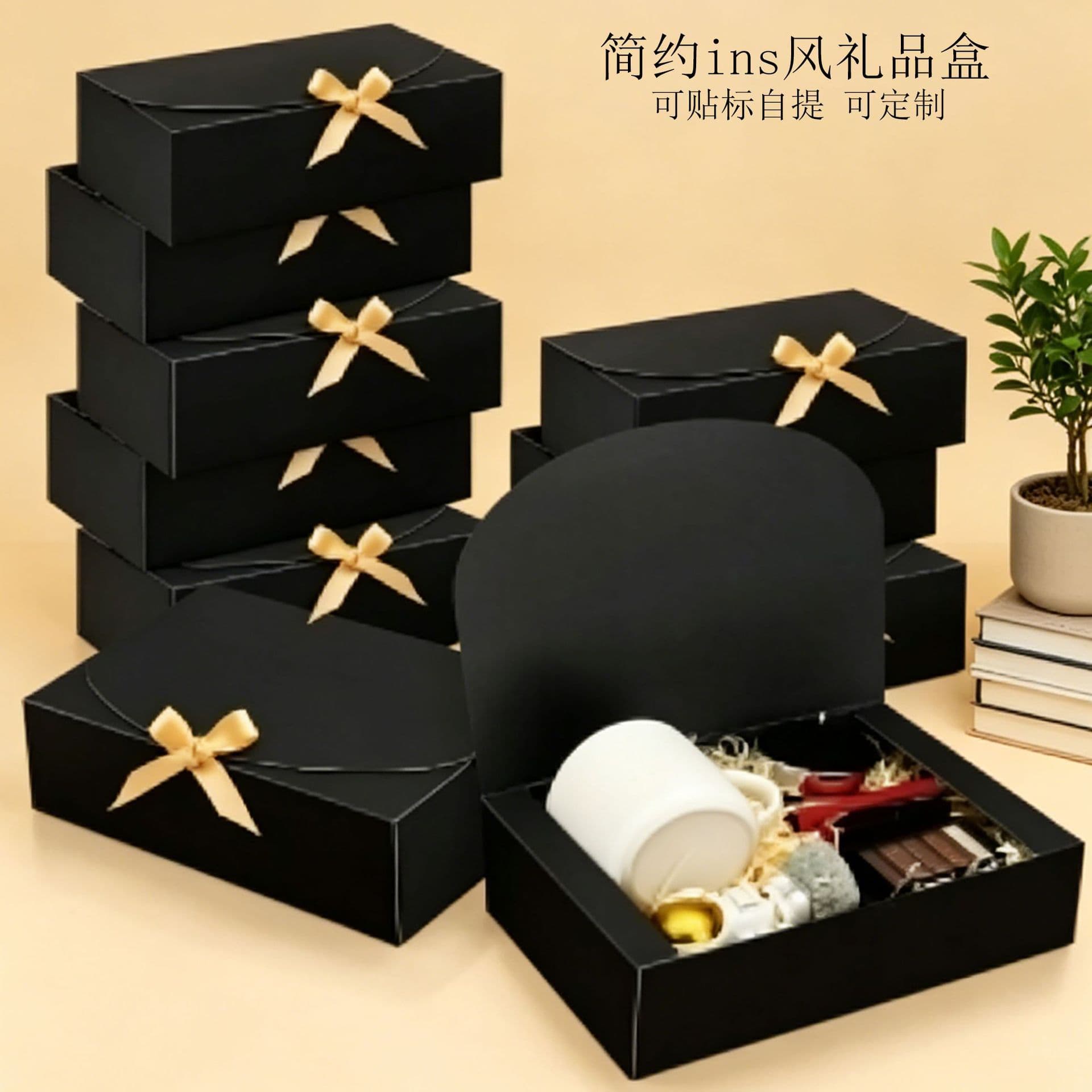Cross-border Hot Selling Bow Ribbon Gift Box Lipstick Gift Box Cosmetic Gift Box Souvenir Gift Box Birthday Gift Box