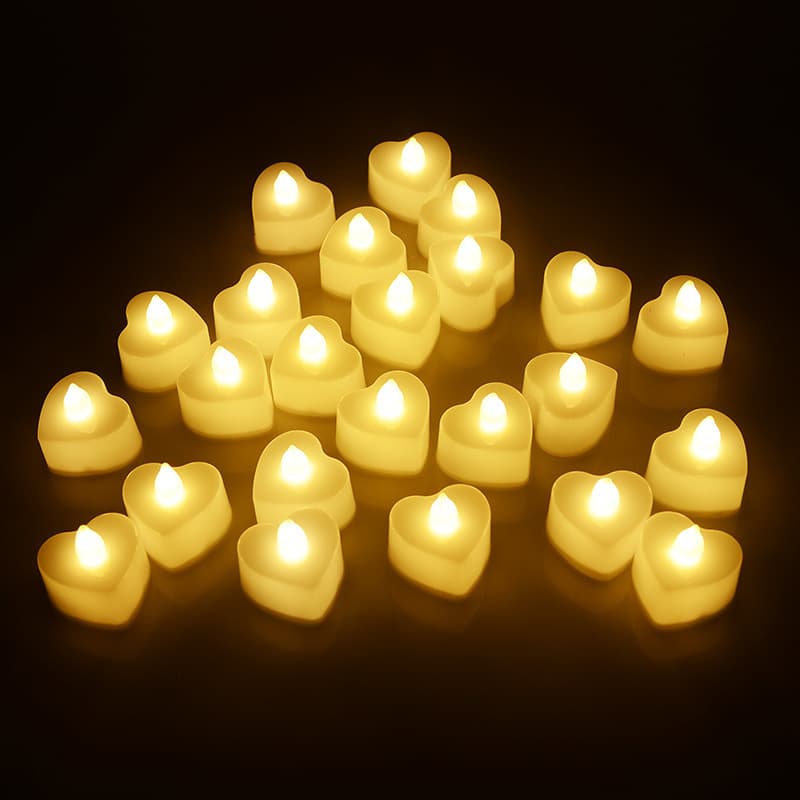 LED electronic candle light proposal heart-shaped creative simulation candle light wedding Valentine's Day decoration props candle
