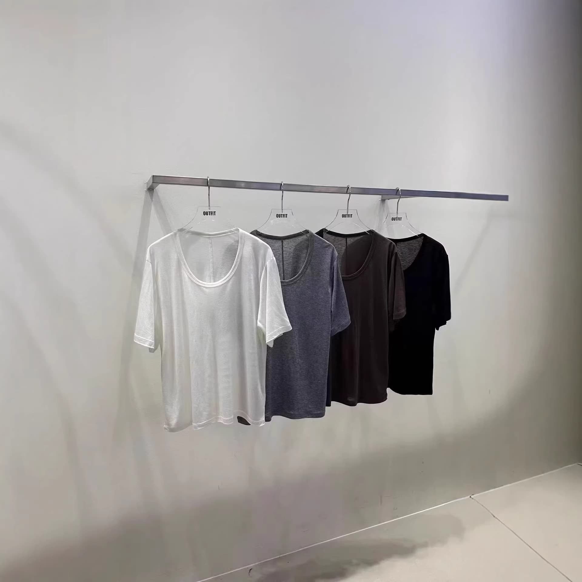 [Pre-order] Korean Dongdaemun Outfit Spring New Fashion Casual Big Collar Center-Back Seam Short-Sleeve T-Shirt