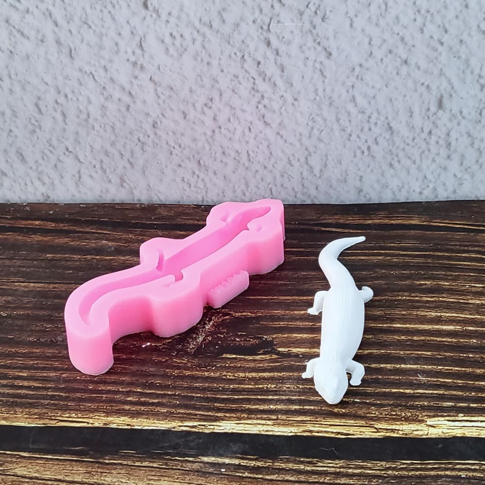 Lizard Ornament Candle Gypsum DIY Gypsum Ornament Candle Holder Silicone Mold W1064