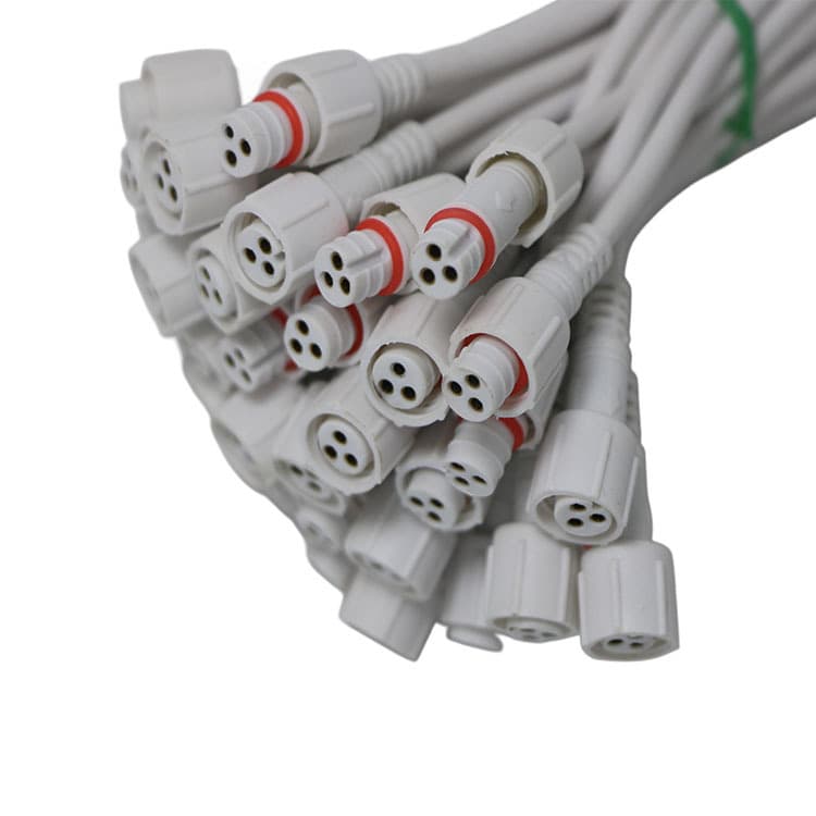 Factory Direct White 2-Core Waterproof Male-Female Connector Wire LED Strip Waterproof Connector 2-Core Male-Female Plug