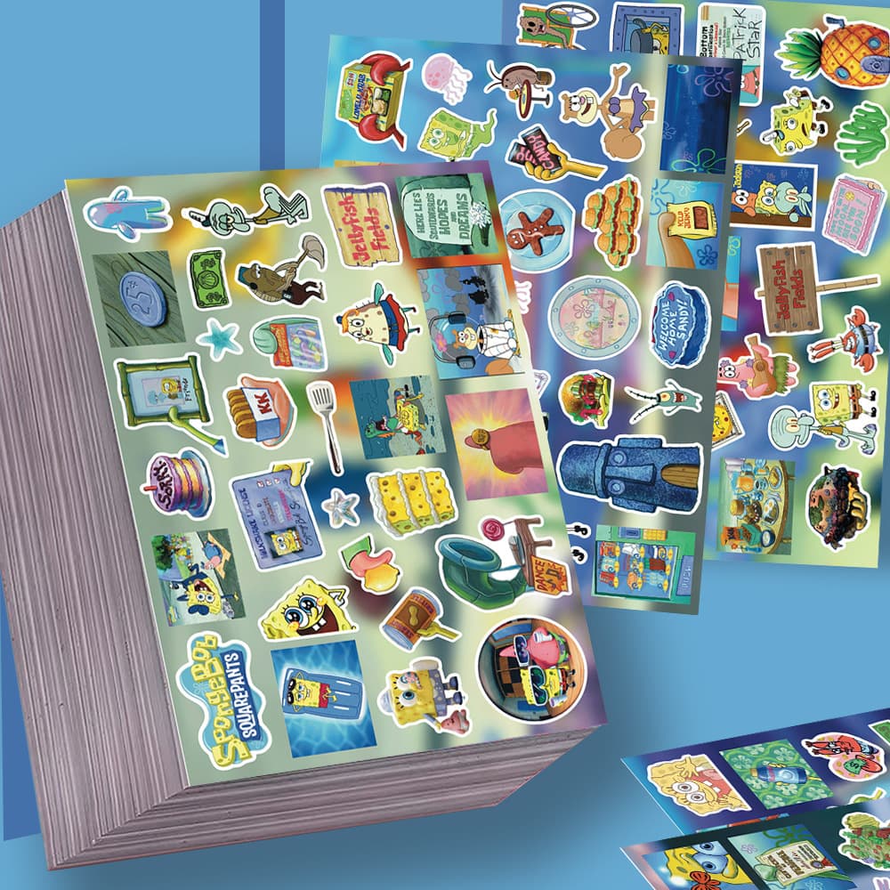8 SpongeBob Die-Cut Stickers Cartoon Animation Trending Ins Style Patrick Star Scrapbook Material Waterproof Stickers