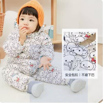 Off-season down jumpsuit, winter baby down jacket, warm infant clothing