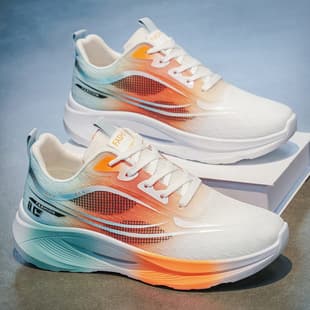 Men's Shoes 2026 Summer New Sports Shoes Men's Running Shoes Mesh Breathable Student Sports Cushioning Running Shoes Men