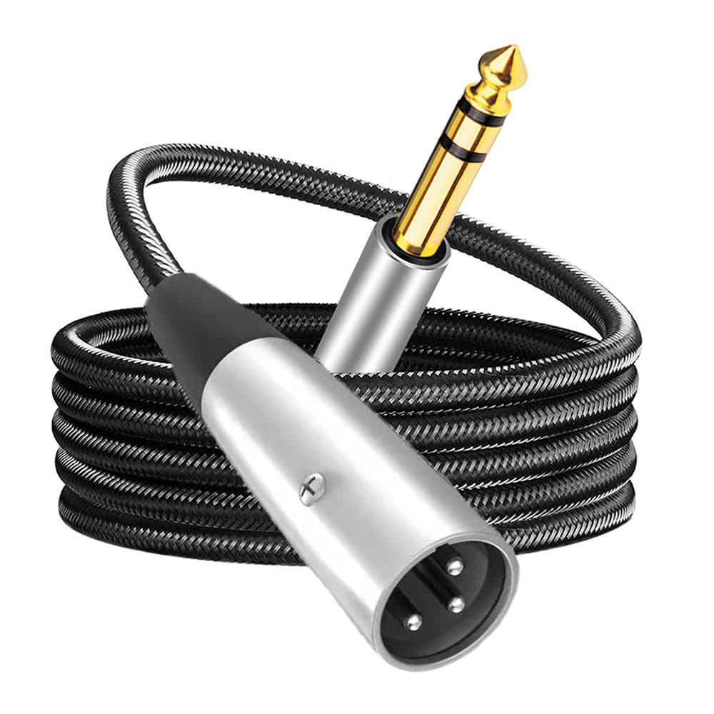 New 3-Pin 6.35mm to XLR Male Microphone Audio Cable for Mixer, XLR to 6.5mm Audio Cable