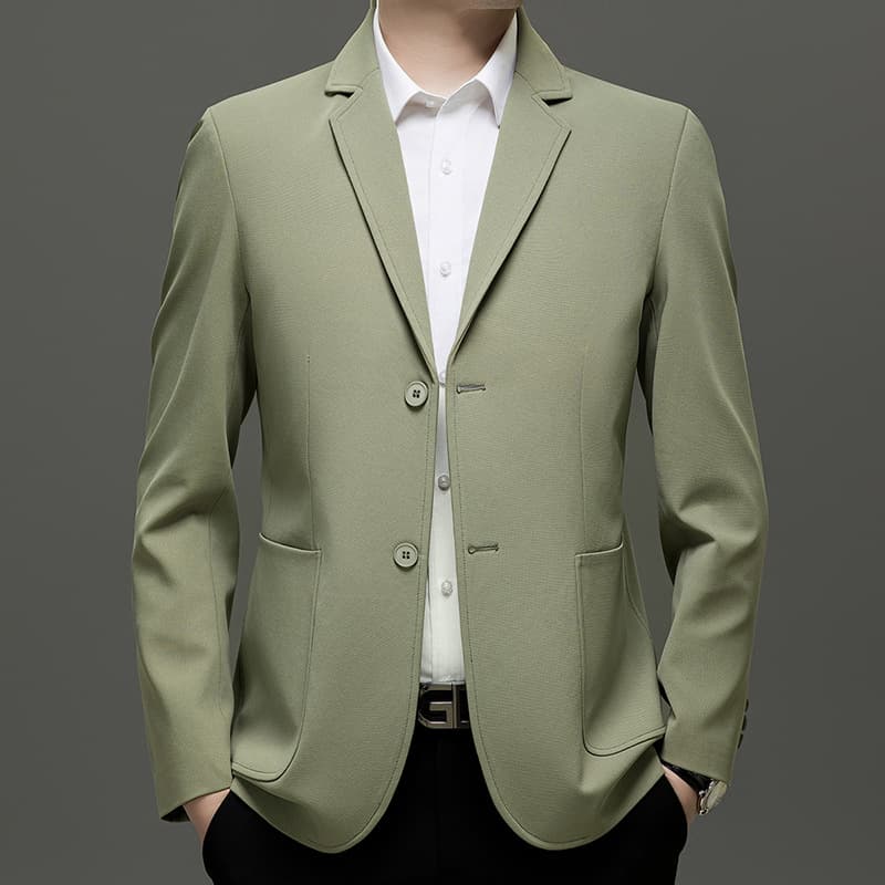 Spring and Autumn New Casual Blazer Jacket for Men, Korean Style Single-Breasted Coat, Handsome Dad Casual Suit Jacket