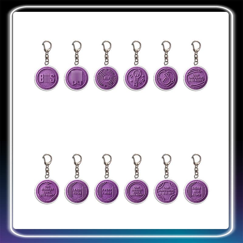 BTS New Collaboration Acrylic Keychain Pendant Star Merchandise Support Gift