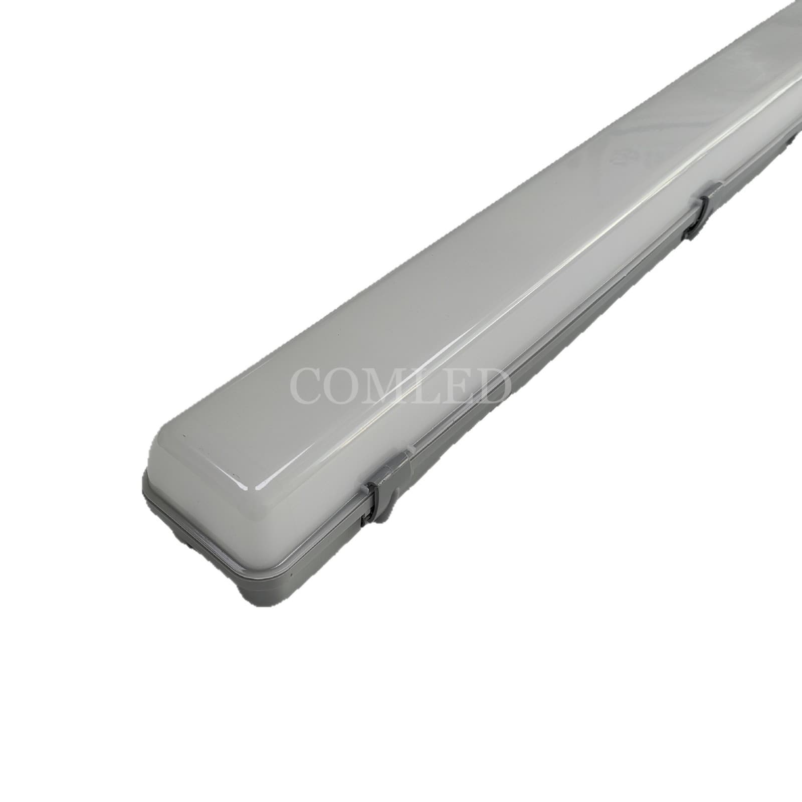 SAA CE certified 1.2-meter 36W LED strip lights with full PC bracket, triple-protection lights for tunnels and parking lots with sensor
