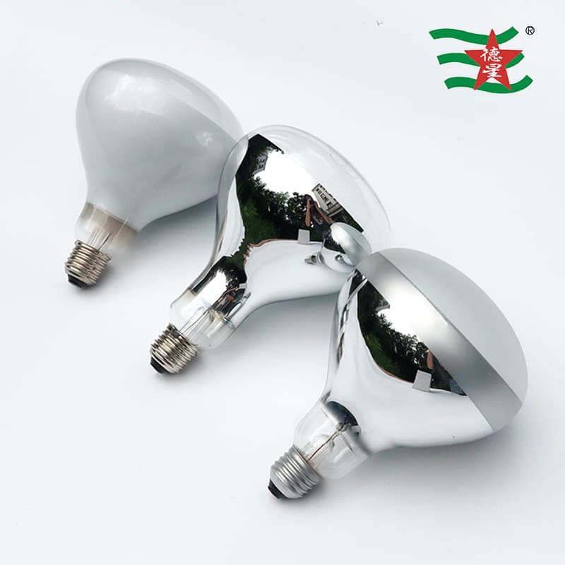 Custom Factory Infrared Heating Lamp R125 with Internal Frosting for Livestock Warming and Bath Heater, Far Infrared