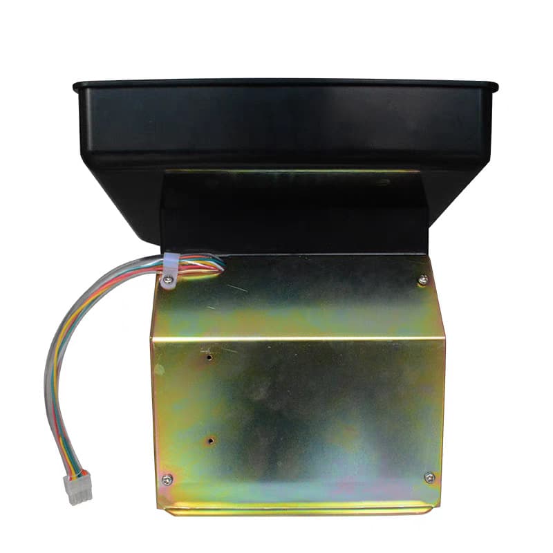 8-Hole Motor Turntable Plastic Coin Pusher Black Arcade Coin Dispenser with Counter Spring and Optical Sensor Parts