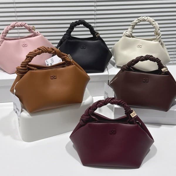 GANNI New Hexagon Woven Handbag for Women Genuine Leather Crossbody Bag Premium Niche Design Underarm Bag