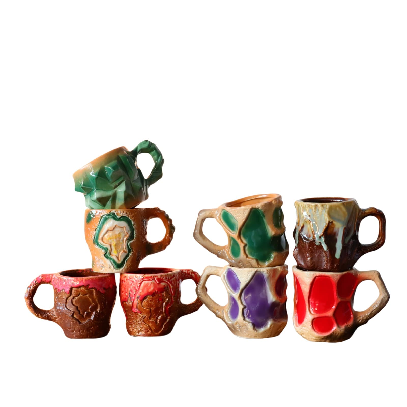 Cross-Border Mineral Crystal Coffee Mugs Ceramic Craft Imitation Mineral Crystal Coffee Cup