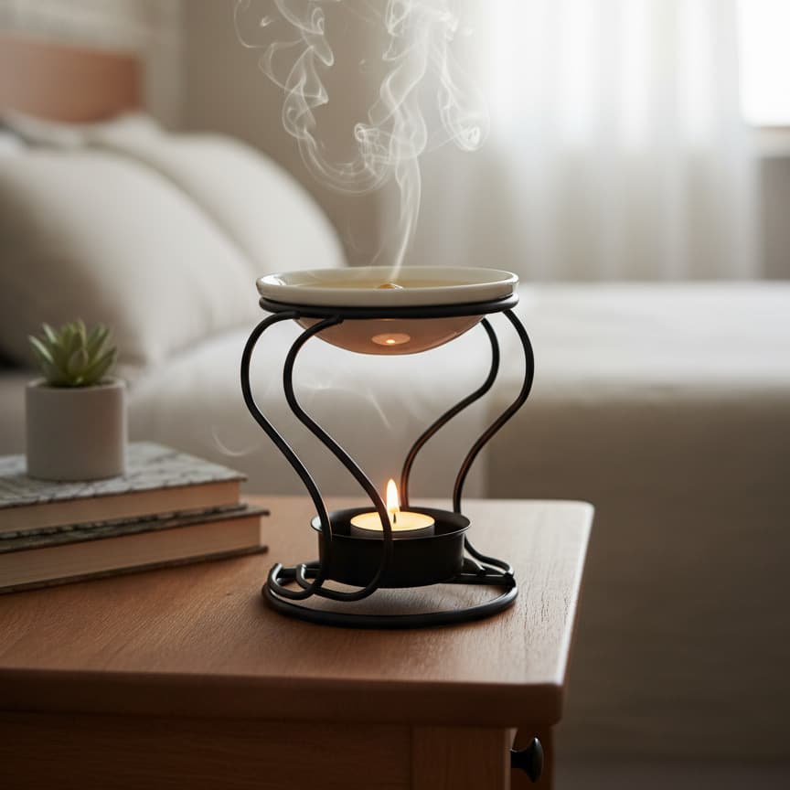 S-Shaped Iron Art Luxury Candle Holder Essential Oil Burner Metal Essential Oil Lamp Home Aromatherapy Candle Holder Decoration