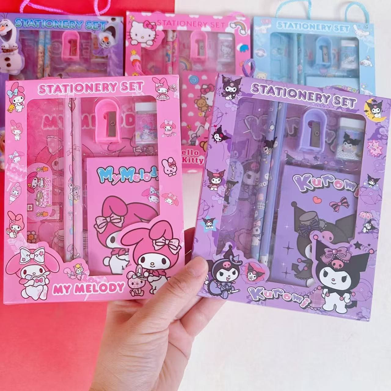 Stationery Set Cute Pet Sanli Cartoon Kuro Pencil Ruler Book Set Student Stationery Children's Day Gift Reward