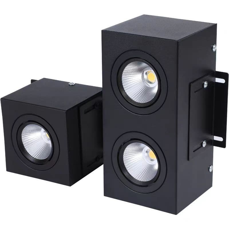 LED square tube spotlights, downlights with 100mm aluminum grille for square tubes, commercial lighting, no delivery to upper floors.