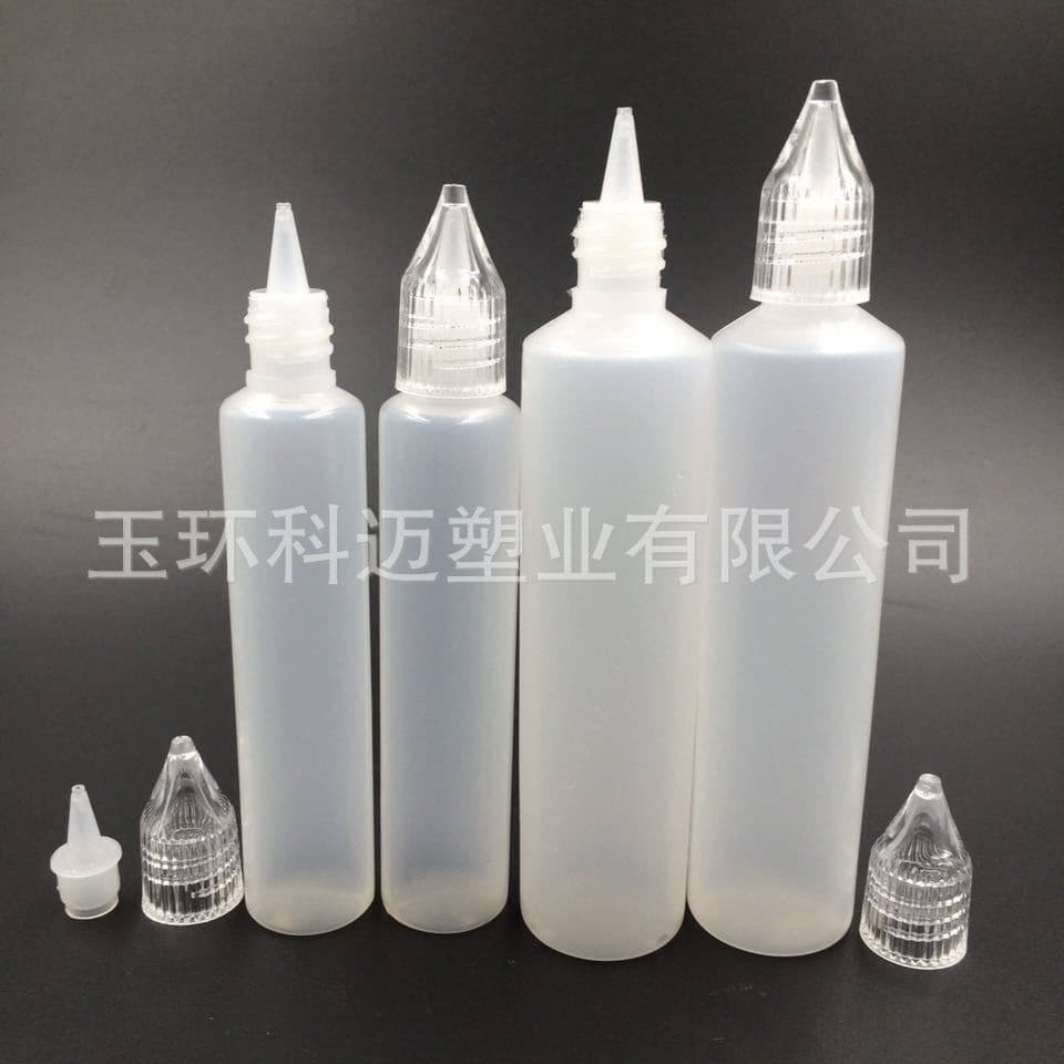 PE 10ml 15ml 30ml 50ml 100ml pen-shaped plastic bottles, portable semi-transparent oil filling bottles, directly supplied by the manufacturer.