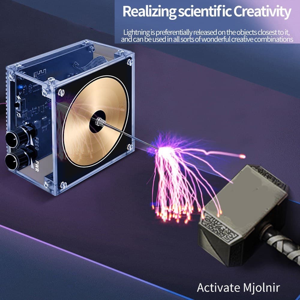Tesla Lightning Speaker Finished Arc Music Box Toy High-Power Mini Bluetooth Speaker Children's Gift