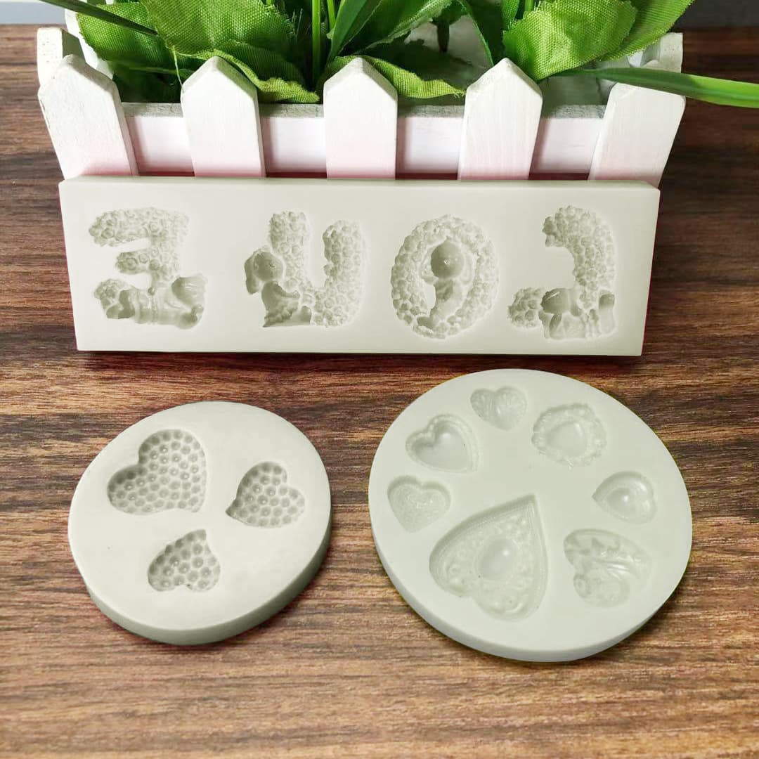 Valentine's Day Heart Silicone Mold Love Baking Chocolate Mold DIY Cake Decorating Fondant Silicone Mold