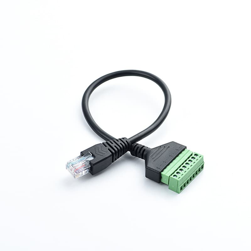 RJ45 Ethernet Extension Cable, Solder-Free with Screw Holes for Fixed Terminal Connection, 8-Core Extension Cable