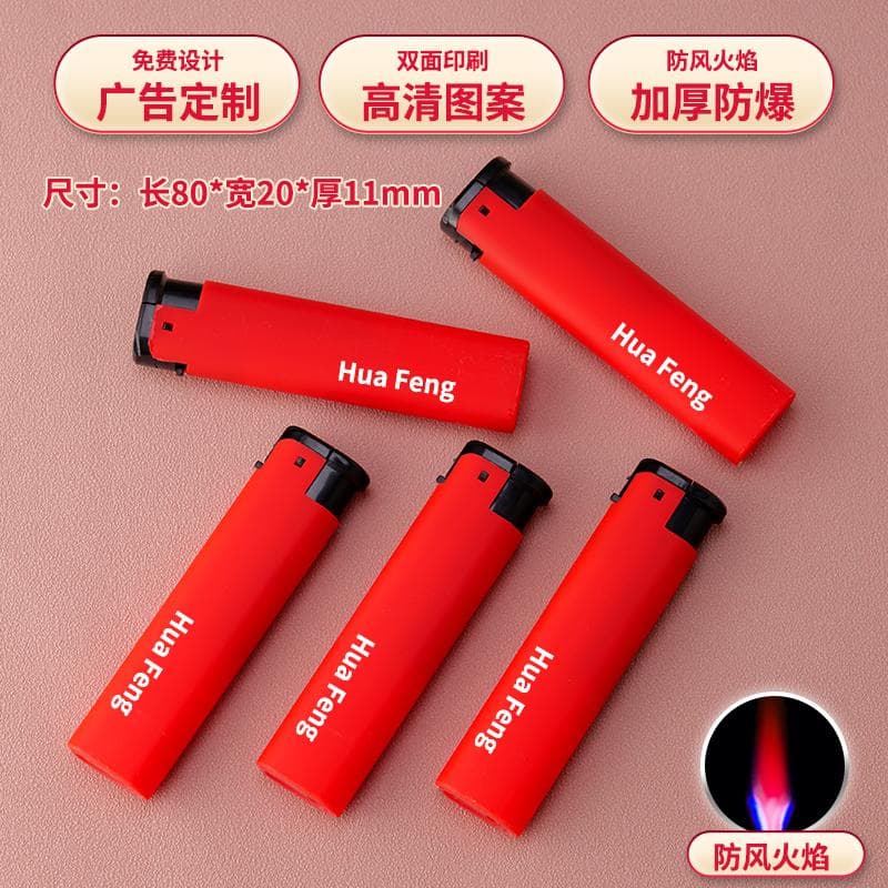 Windproof Lighter Wholesale Customization Printing Advertising Personalized Refillable Lighter Creative Disposable Lighter Custom