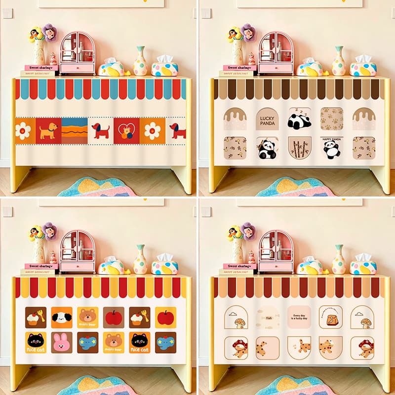 Doorless cabinet curtain Velcro cabinet wardrobe debris cover ugly door curtain dustproof shoe cabinet locker cloth curtain