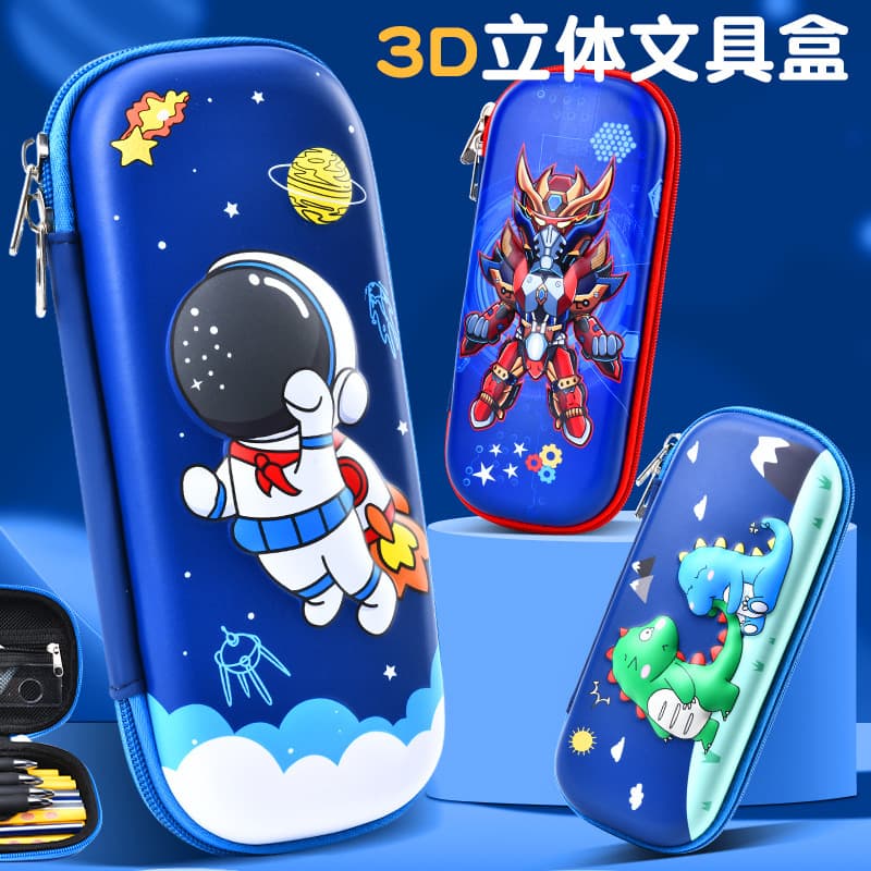 3D Pencil Case for Elementary Students, Cute Creative Pen Bag, Multifunctional Korean Large Capacity Stationery Pouch