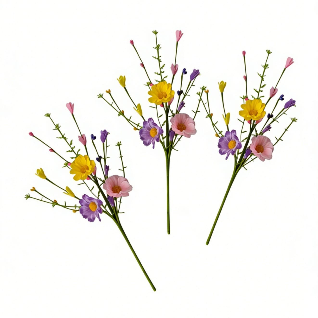 Cross-Border Spring and Summer Decorative Artificial Flowers Home Holiday Decoration Bouquet Simulated Small Daisy Branches Factory Wholesale