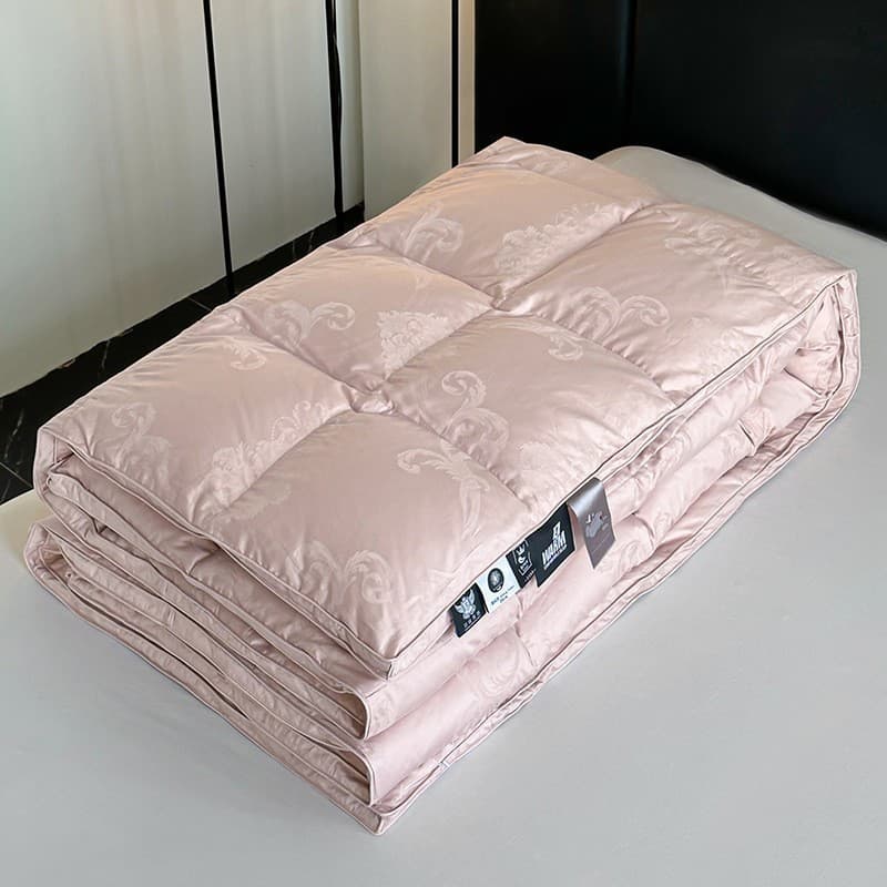 All-Cotton 120s Double-Layer Jacquard Down Duvet Shell Self-Filling Down Inner Shell Semi-Finished Jacquard Duvet Cover with Filling Tube Included