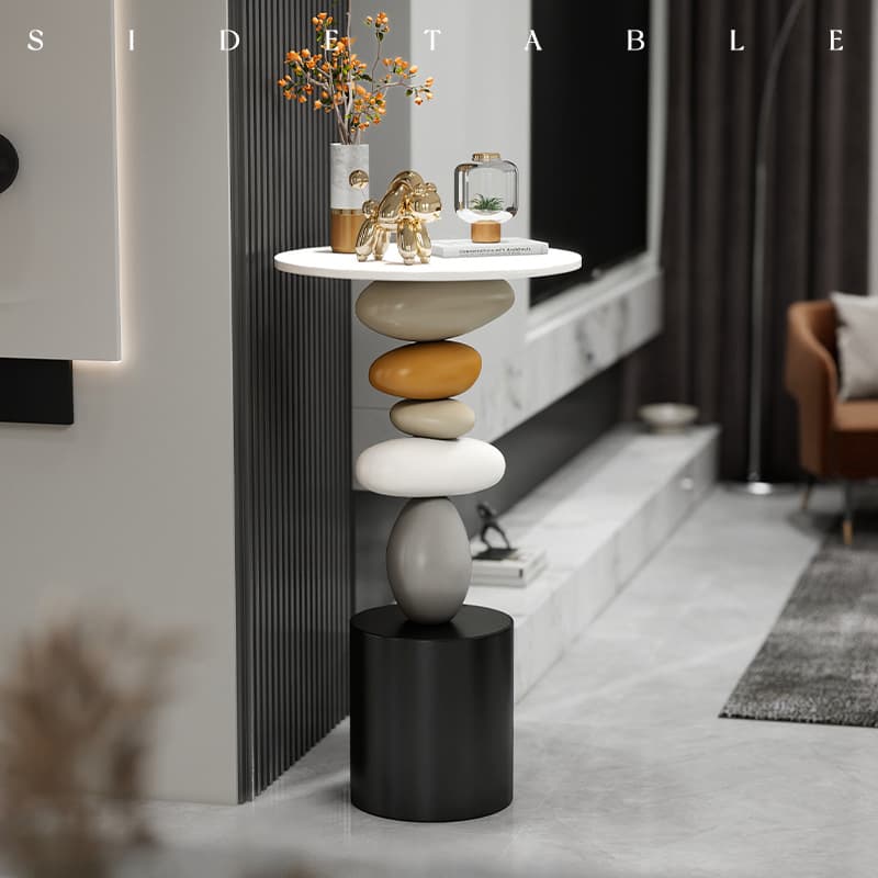 Fortune Stone High-End Art Living Room Large Light Luxury Floor Decoration Creative TV Cabinet Side Home Ornament