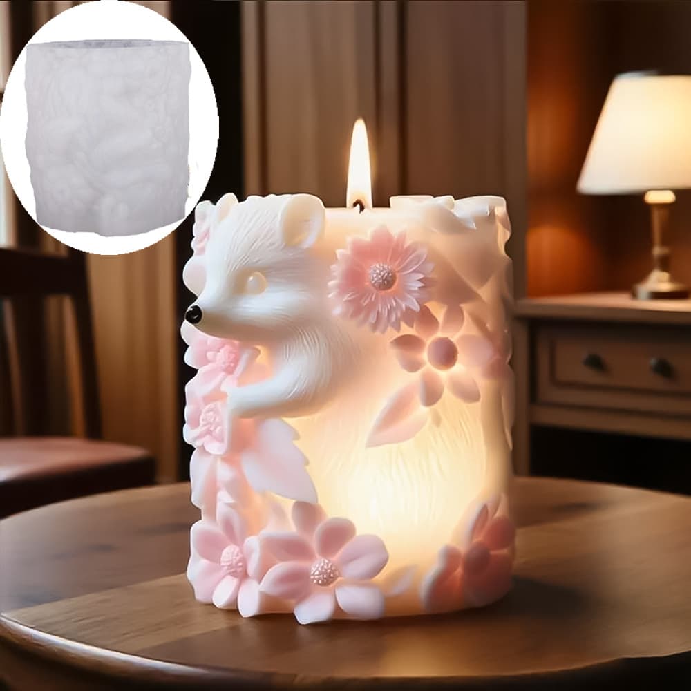 Cartoon Hedgehog Silicone Mold for Aroma Candles, Home Decor, Animal Mousse Cake Decoration, Handmade Soap Mold