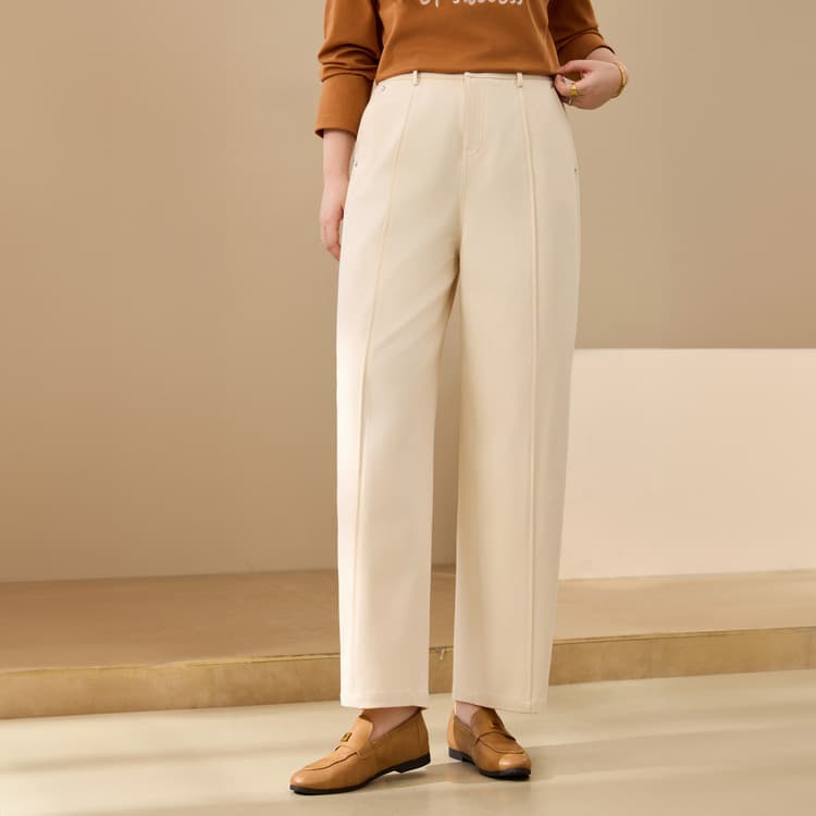 【Small Scimitar Pants】Design Commuter Drape Trousers, Xianlixiu Plus Size Women's for Curvy Women, 2025 Autumn New Arrival