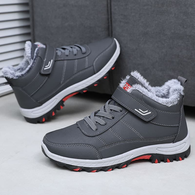 Winter Cross-border Men's Snow Boots 2025 New Warm Thickened Leather Middle-aged and Elderly Soft Sole Outdoor Men's Cotton Boots