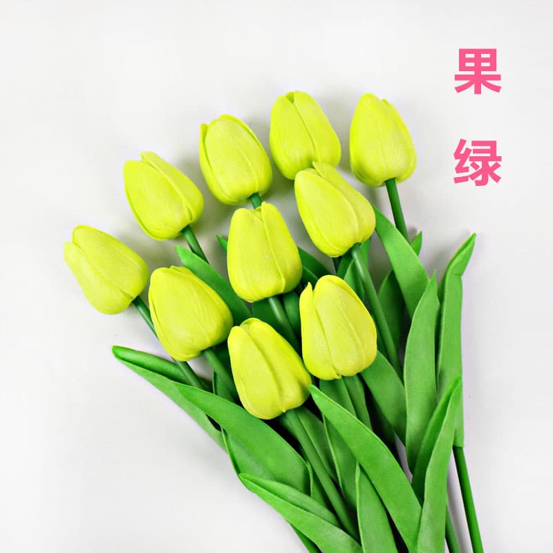 Hand-Moisturizing PU Mini Tulip Artificial Flowers, Fake Flowers, Home Decoration Photography, European-Style Ornaments, Factory Direct Sales