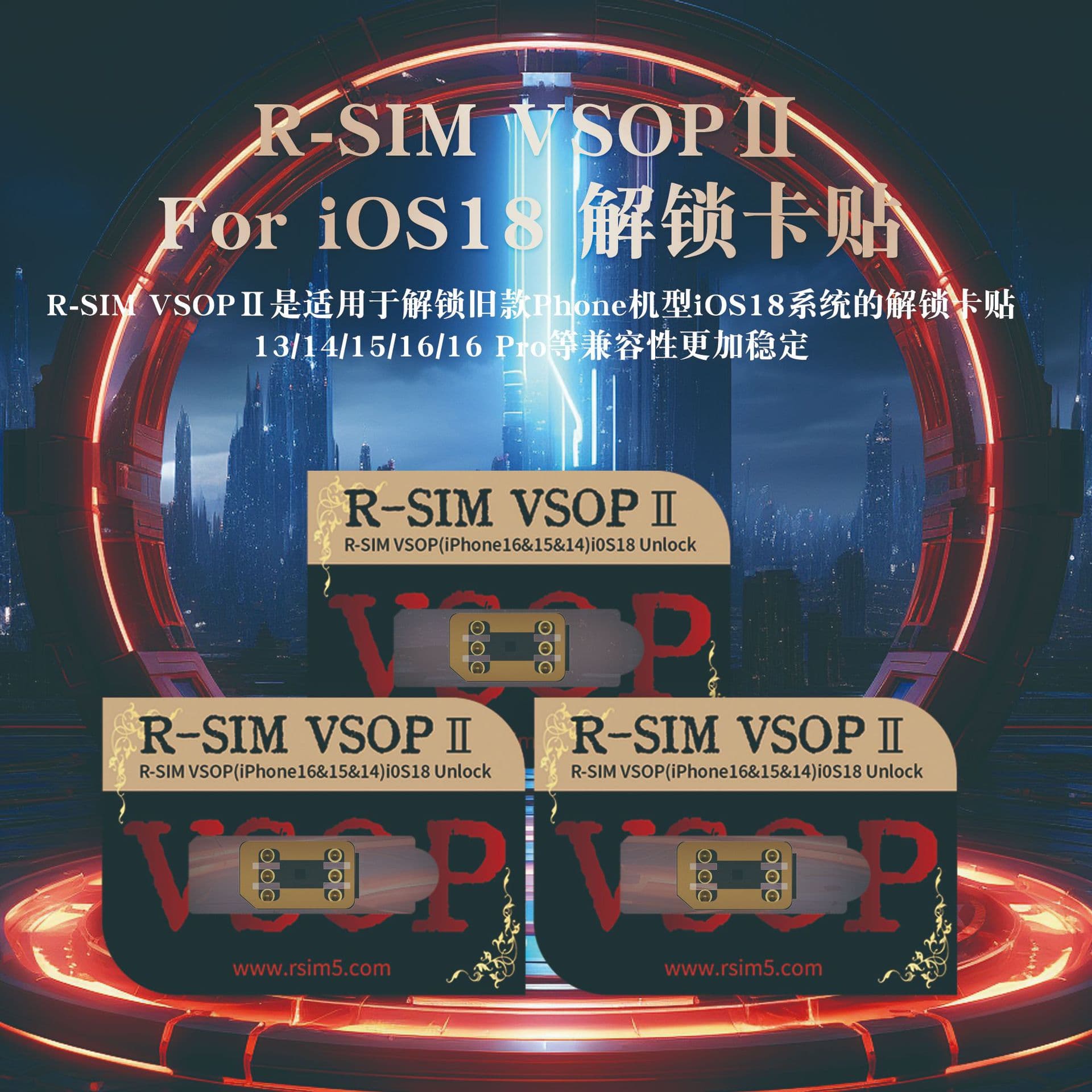 Unlocking Card R-SIM VSOP2 SED MEP Mode for iPhone 13-16 Dual SIM Series, In Stock