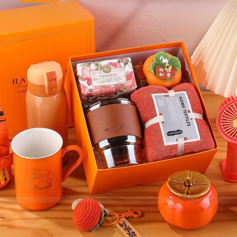 Company events send practical thermos cup gifts to employees and customers, business accompaniment gift box, thank you banquet small gift set