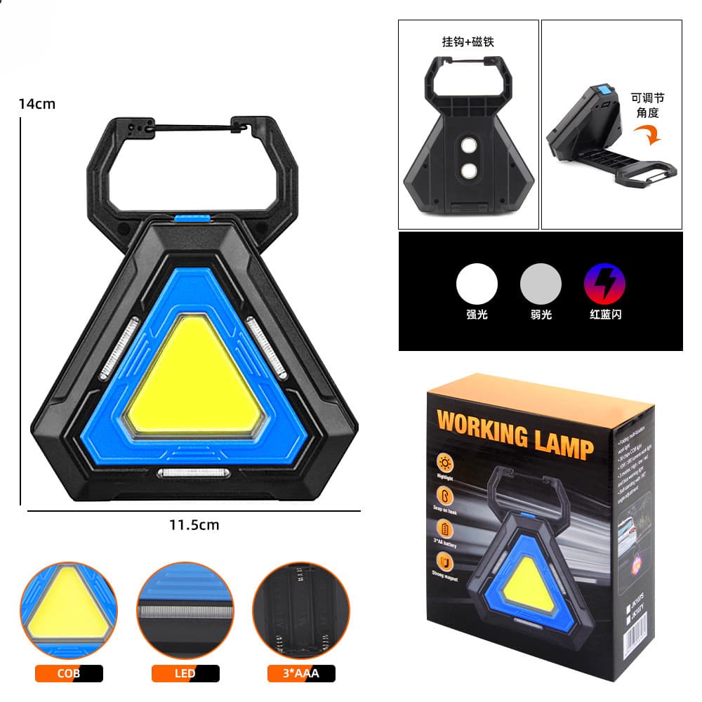 Multi-functional Tripod Red Blue Warning Light LED Car Emergency Light Magnetic Portable Vehicle High-brightness Rechargeable Strobe