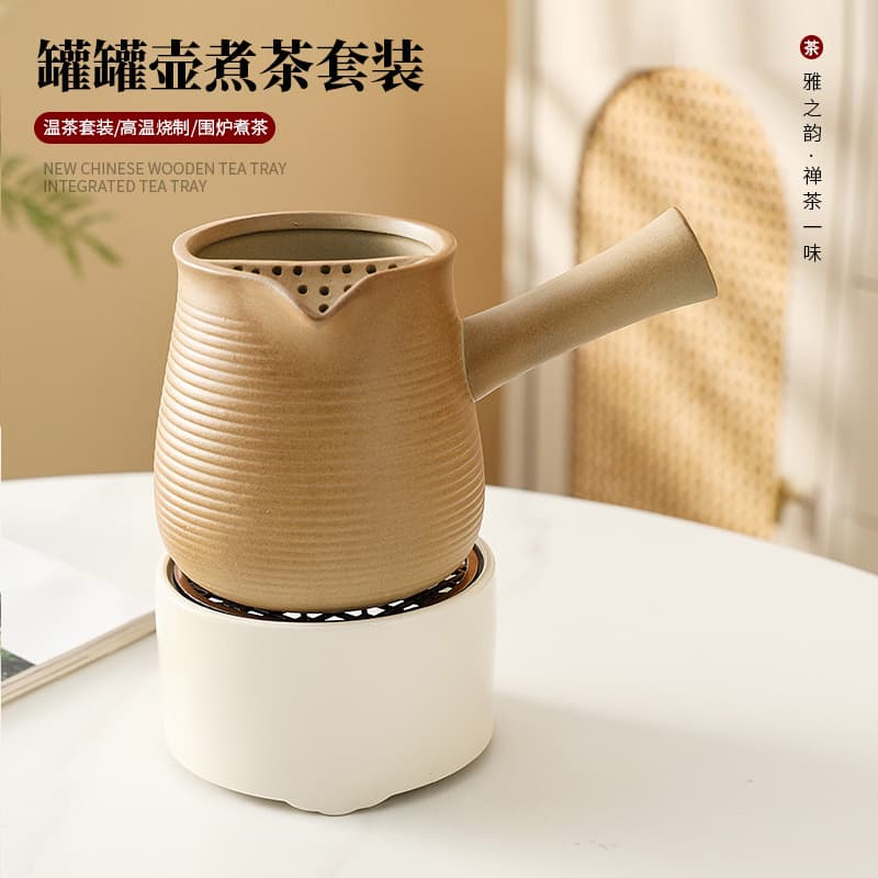 Coarse Ceramic Tea Pot, Japanese-style Handmade Retro Tea Warmer, Health-focused Carrying Pot for Indoor Home Use, New Model