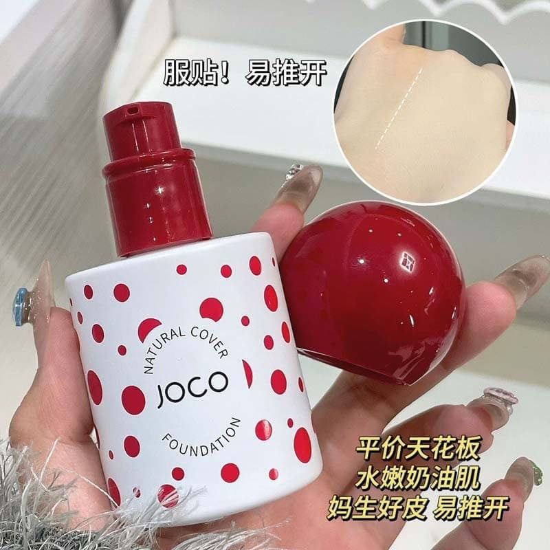 JOCO Velvet New Look Soft Veil Foundation Liquid, Lightweight Concealer, Waterproof, Sweat-Resistant, Long-Lasting, Affordable for Students